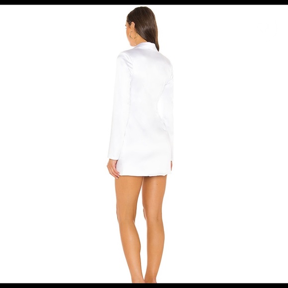 superdown Miley Oversized Blazer in Shiny White Medium - Picture 3 of 7